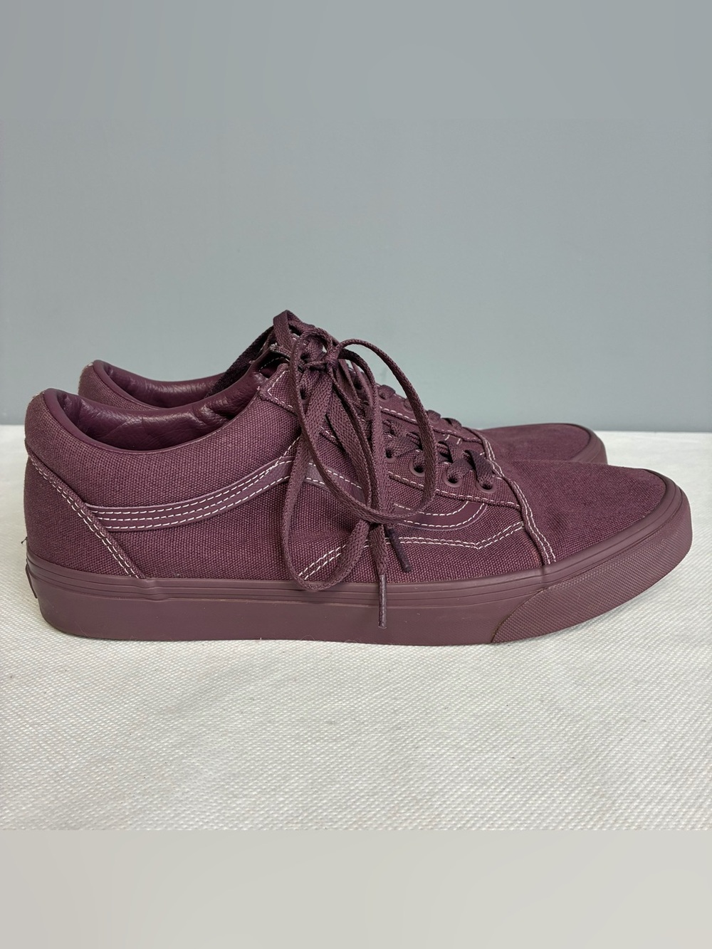 Vans Old Skool Pastel Mono Plum Wine Low Top Skate Shoes Men's Size 12